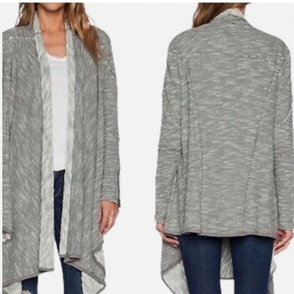 Free People In the Loop Waterfall cardigan in grey size XS oversized - Picture 2 of 11